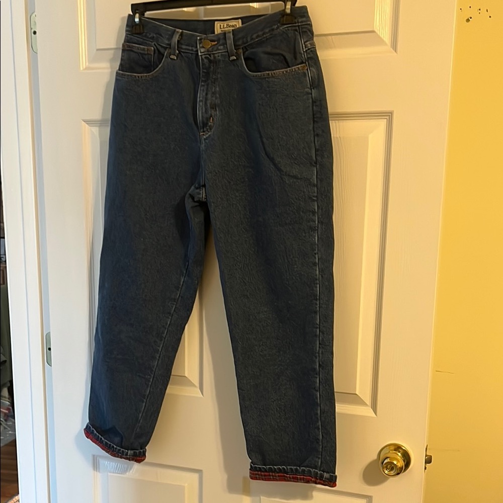 L.L. Bean Women's High Rise Jeans - Dark Blue